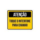 Kit 5 Placas Atenção Toque Interfone Para Chamar