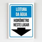 Kit 5 Placas aviso leitura de água hidrômetro neste lugar