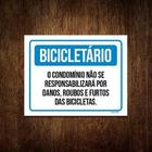 Kit 5 Placas Bicicletário Condomínio Roubos Bicicletas - Sinalico.Com