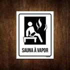 Kit 5 Placas Condomínio Ambiente Sauna À Vapor