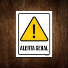 Kit 5 Placas Cuidado Alerta Geral