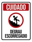 Kit 5 Placas Cuidado Degrau Escorregadio 36X46