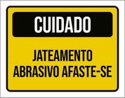 Kit 5 Placas Cuidado Jateamento Abrasivo Afaste-Se 36X46