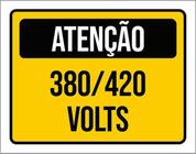 Kit 5 Placas De Atenção 380 420 Volts 36X46