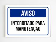 kit 5 placas de aviso interditado para manutenção mdf - Mago das Camisas