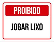 Kit 5 Placas De Proibido Jogar Lixo 36X46