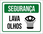 Kit 5 Placas De Segurança Aviso Lava Olhos 36X46