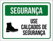 Kit 5 Placas De Segurança Use Calçados De Segurança 36X46