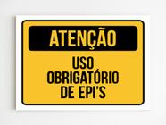 Kit 5 Placas de sinalização aviso uso obrigatório de epi's - Mago das Camisas