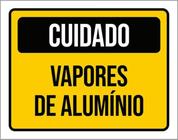 Kit 5 Placas De Sinalização - Cuidado Vapores De Alumínio