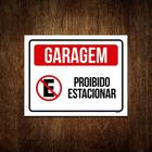 Kit 5 Placas De Sinalização - Garagem Proibido Estacionar