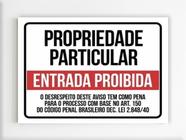 Kit 5 Placas de sinalização propriedade particular mdf a4 - Mago das Camisas