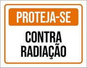 Kit 5 Placas De Sinalização - Proteja-Se Contra Radiação