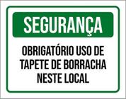 Kit 5 Placas De Sinalização - Segurança Obrigatório Tapete