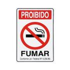 KIT 5 Placas De Sinalização Sinalizando Proibido Fumar 20x30 DotDecor