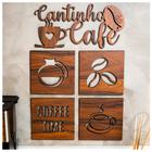 Kit 5 Placas Decoração Cozinha Kit Quadros Cantinho Do Café