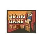 Kit 5 Placas Decorativa Gamer - Retro Gaming Invading