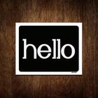 Kit 5 Placas Decorativa - Hello