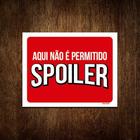 Kit 5 Placas Decorativa - Não É Permitido Spoiler