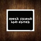 Kit 5 Placas Decorativa - Speak Friend And Enter