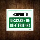 Kit 5 Placas Ecoponto Descarte De Óleo Fritura - Sinalico