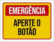 Kit 5 Placas Emergência Aperte Botão 36X46