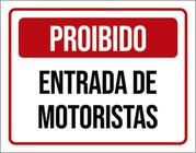 Kit 5 Placas Entrada De Motoristas 36X46