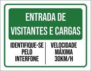 Kit 5 Placas Entradas Visitantes Cargas Interfone 36X46