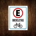 Kit 5 Placas Estacionamento Exclusivo Bicicletas - Sinalico.Com