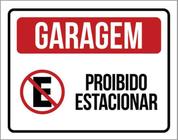 Kit 5 Placas Garagem Proibido Estacionar 36X46