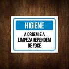 Kit 5 Placas Higiene A Ordem E Limpeza Dependem De Você