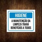 Kit 5 Placas Higiene Manutenção Da Limpeza Trará Benefícios - Sinalico.Com