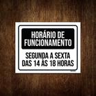 Kit 5 Placas - Horário Funcionamento