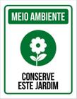 Kit 5 Placas Meio Ambiente Conserve Este Jardim 36X46