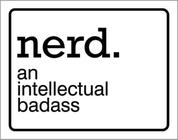 Kit 5 Placas Nerd Na Intellectual Badass 36X46