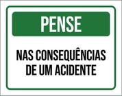 Kit 5 Placas Pense Nas Consequências De Um Acidente 36X46