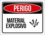 Kit 5 Placas Perigo Material Explosivo 36X46