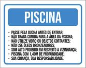 Kit 5 Placas Piscina Ducha Comida Vidro Óleos Som Alto 36X46