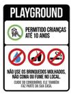 Kit 5 Placas Playground Regras De Uso 36X46