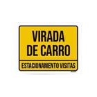 Kit 5 Placas Sinalização Ambiente Virada De Carro