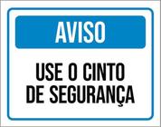 Kit 5 Placas Sinalização - Aviso Uso Cinto De Segurança