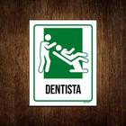 Kit 5 Placas Sinalização Hospitalar Dentista