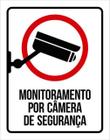 Kit 5 Placas Sinalização - Monitoramento Segurança Câmera