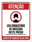 Kit 5 Placas Sinalização Obrigatório Máscara Neste Prédio