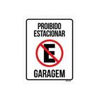 Kit 5 Placas Sinalização Proibido Estacionar Garagem