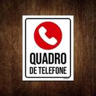 Kit 5 Placas Sinalização - Quadro De Telefone Ml3792