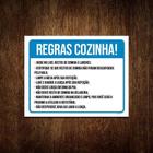 Kit 5 Placas Sinalização - Regras Cozinha Ml3832