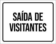 Kit 5 Placas Sinalização - Saída Visitantes Setor