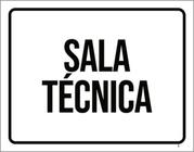 Kit 5 Placas Sinalização - Sala Técnica Setor