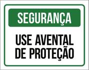 Kit 5 Placas Sinalização - Segurança Use Avental Proteção